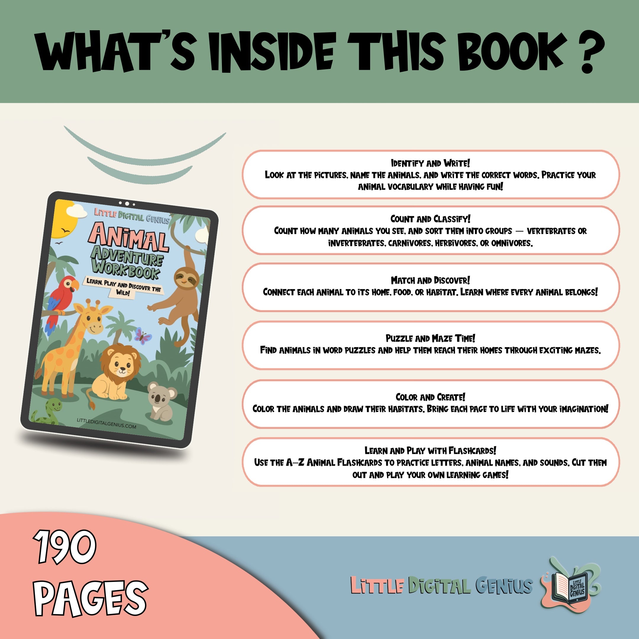 Animal Adventure Workbook